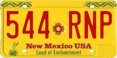 NM license plate 544RNP