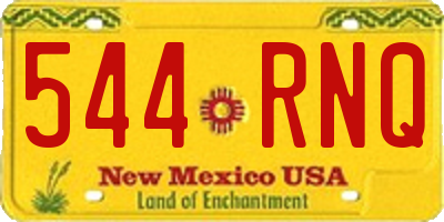 NM license plate 544RNQ