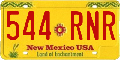 NM license plate 544RNR