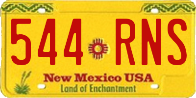NM license plate 544RNS