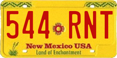 NM license plate 544RNT