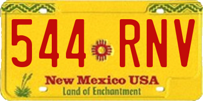 NM license plate 544RNV