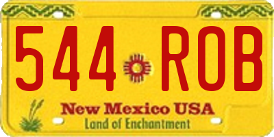 NM license plate 544ROB