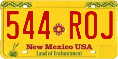 NM license plate 544ROJ