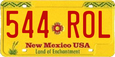 NM license plate 544ROL
