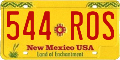NM license plate 544ROS
