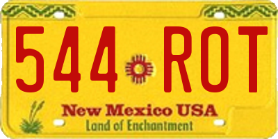 NM license plate 544ROT