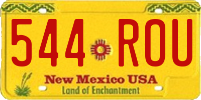 NM license plate 544ROU