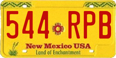 NM license plate 544RPB