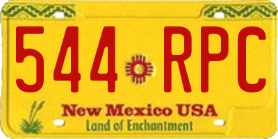 NM license plate 544RPC