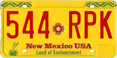 NM license plate 544RPK