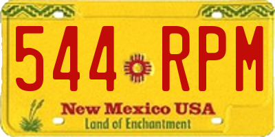 NM license plate 544RPM