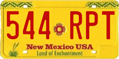 NM license plate 544RPT