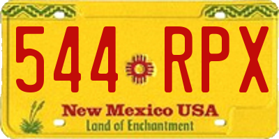 NM license plate 544RPX