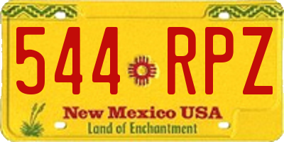 NM license plate 544RPZ