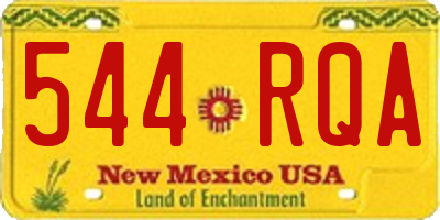 NM license plate 544RQA