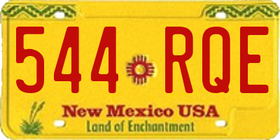 NM license plate 544RQE