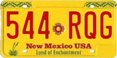 NM license plate 544RQG