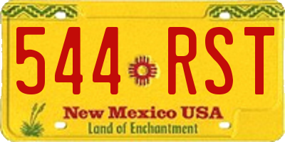 NM license plate 544RST