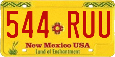 NM license plate 544RUU