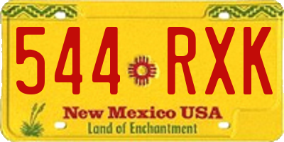 NM license plate 544RXK