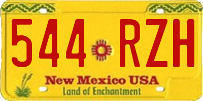 NM license plate 544RZH
