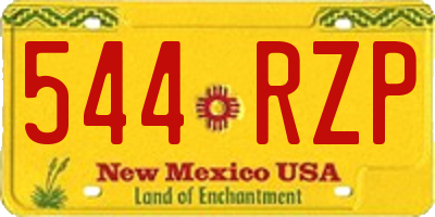 NM license plate 544RZP