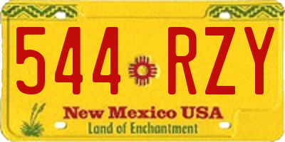 NM license plate 544RZY