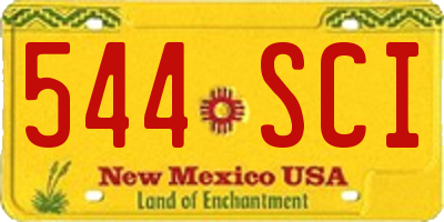 NM license plate 544SCI