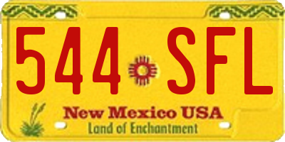 NM license plate 544SFL