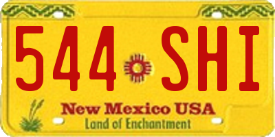NM license plate 544SHI