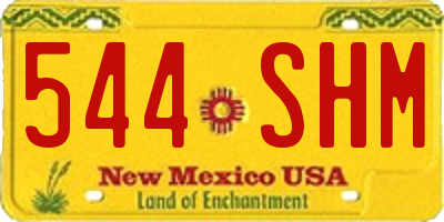 NM license plate 544SHM