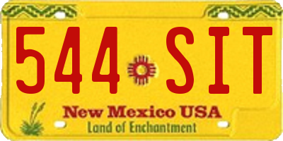NM license plate 544SIT