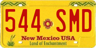 NM license plate 544SMD