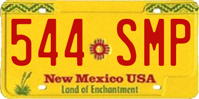 NM license plate 544SMP