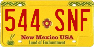 NM license plate 544SNF