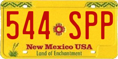 NM license plate 544SPP