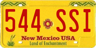 NM license plate 544SSI