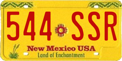 NM license plate 544SSR