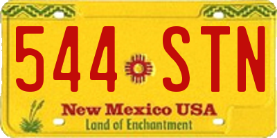NM license plate 544STN