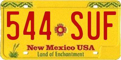 NM license plate 544SUF