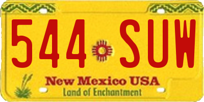 NM license plate 544SUW