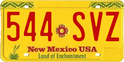 NM license plate 544SVZ