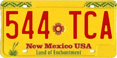 NM license plate 544TCA