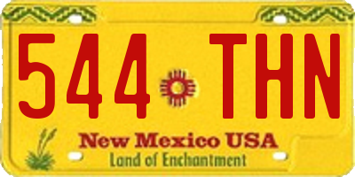 NM license plate 544THN