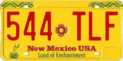 NM license plate 544TLF