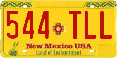 NM license plate 544TLL