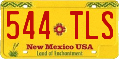 NM license plate 544TLS