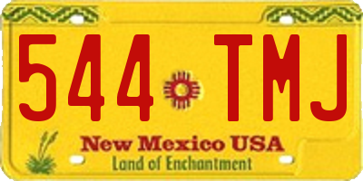NM license plate 544TMJ