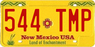 NM license plate 544TMP